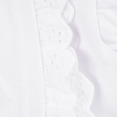 Rochie din bumbac alb, cu broderie, pentru fetițe Tape a l'oeil 171487 3
