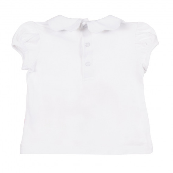 Bluză din bumbac alb cu imprimeu figural, pentru fetițe Idexe 171500 4