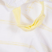Rochie albă cu dungi din bumbac pentru fetițe Tape a l'oeil 171503 3