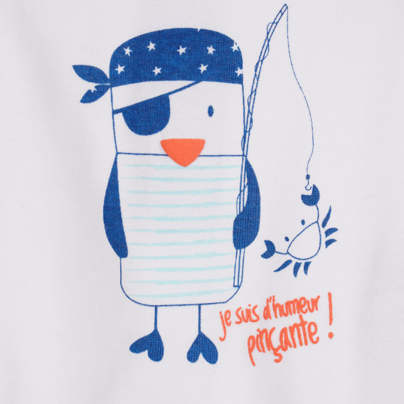 Body din bumbac cu imprimeu pinguin, pentru băieței Tape a l'oeil 171510 2