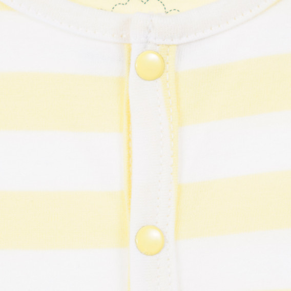 Salopetă de bumbac, alb și galben, pentru bebeluși Tape a l'oeil 171585 2