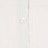 Rochie din bumbac albă cu nasturi pentru fetițe Tape a l'oeil 171613 2