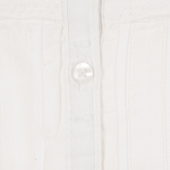 Rochie din bumbac albă cu nasturi pentru fetițe Tape a l'oeil 171613 2