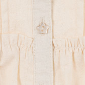 Rochie din bumbac cu mâneci lungi, bej, pentru fete Tape a l'oeil 171629 2