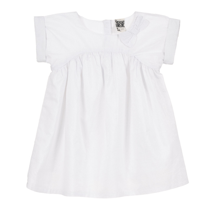 Rochie albă pentru fetițe, cu nasturi la spate  171636