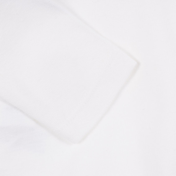 Body din bumbac alb cu imprimeu grafic, pentru fetițe Tape a l'oeil 171675 4