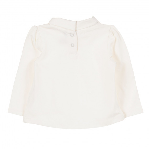 Bluză din bumbac de culoare albă, cu detaliu auriu, pentru fetițe Tape a l'oeil 171711 4