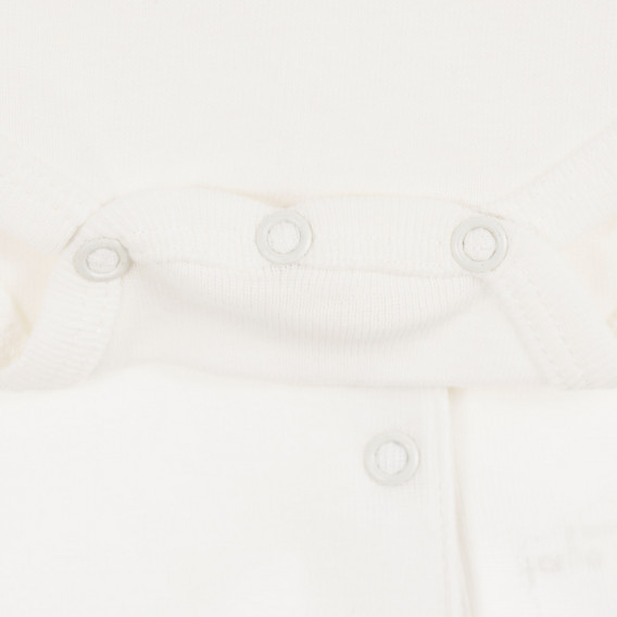 Body din bumbac alb pentru bebeluși, cu imprimeu amuzant Tape a l'oeil 171718 3