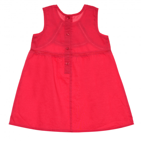 Set - rochie din bumbac și chiloți roz, pentru fetițe Benetton 171788 2