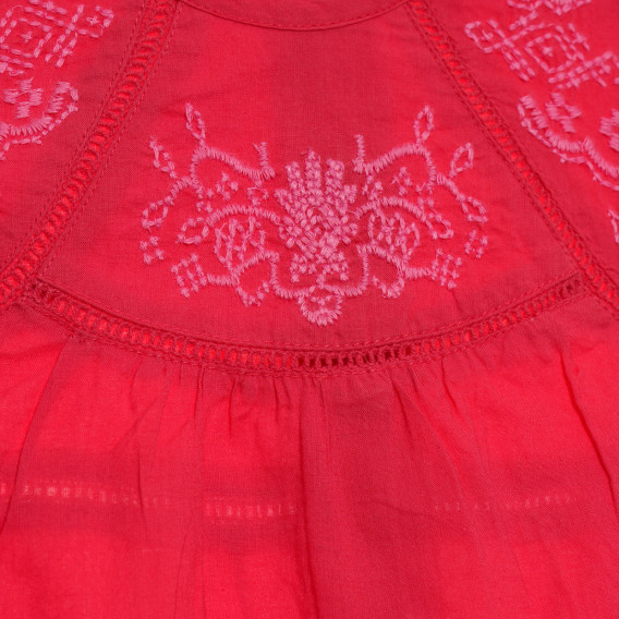Set - rochie din bumbac și chiloți roz, pentru fetițe Benetton 171792 6