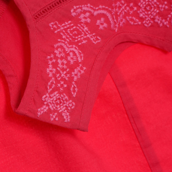 Set - rochie din bumbac și chiloți roz, pentru fetițe Benetton 171793 7