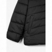 Jachetă neagră, din puf, cu glugă detașabilă pentru băieți Name it 171931 2