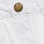 Pantaloni din bumbac de culoare albă Tape a l'oeil 172151 3