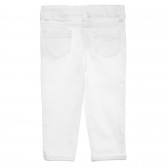 Pantaloni din bumbac de culoare albă Tape a l'oeil 172152 4