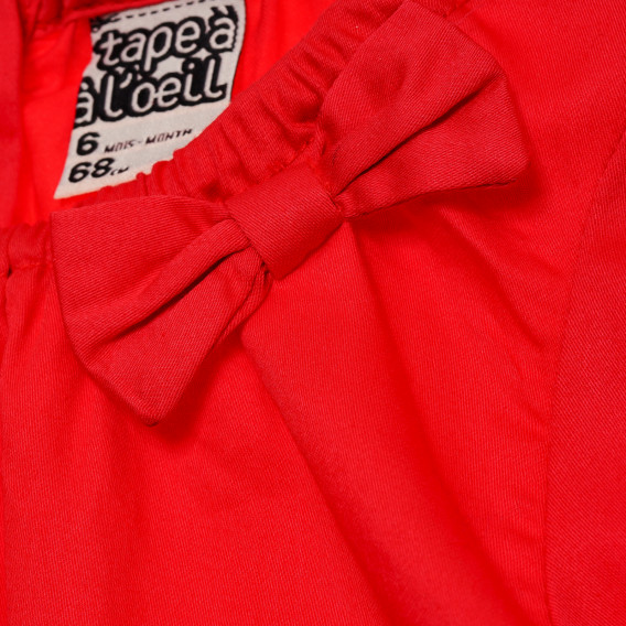 Rochie roșie din bumbac, pentru fetițe Tape a l'oeil 172170 2