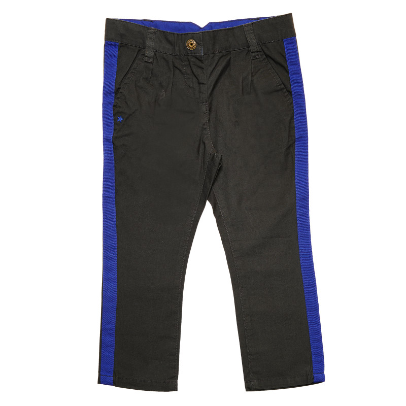 Pantaloni de bumbac gri cu albastru, pentru băieți  172205
