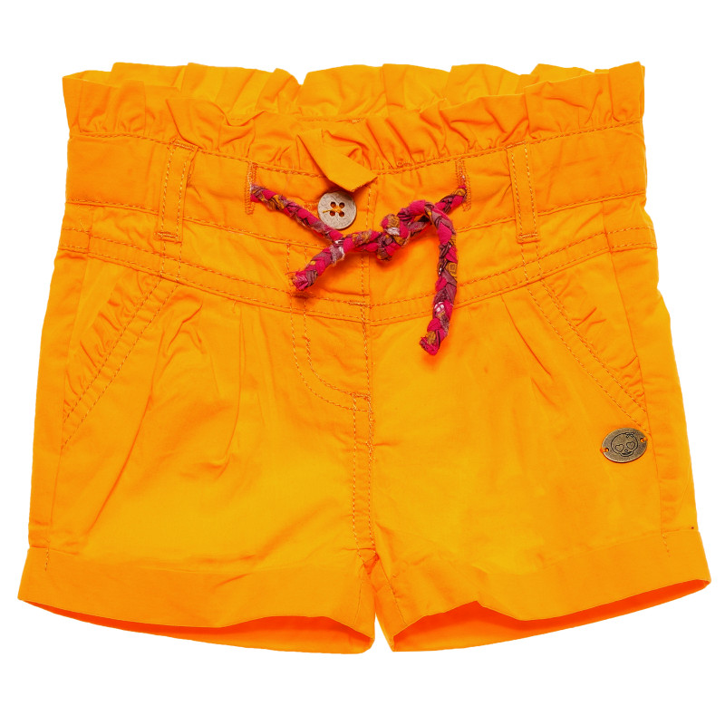 Pantaloni pentru bebeluși din bumbac în portocaliu pentru fete  172213