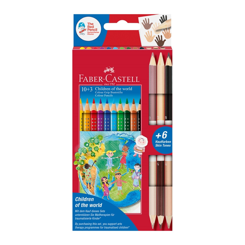 10 culori - 3 creioane cu capăt dublu pentru acuarelă, Grip 2001  172427