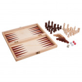 Jocuri de șah, table și zaruri - 3 în 1 într-o cutie de lemn Small Foot 172473 2