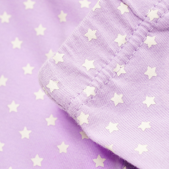Pantaloni violet din bumbac cu imprimeu de stele pentru fete Tape a l'oeil 172952 2