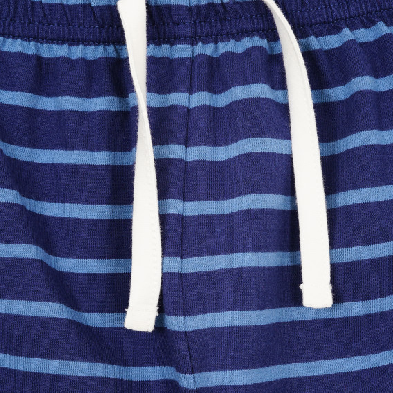 Pantaloni din bumbac albaștri cu dungi Tape a l'oeil 173054 2
