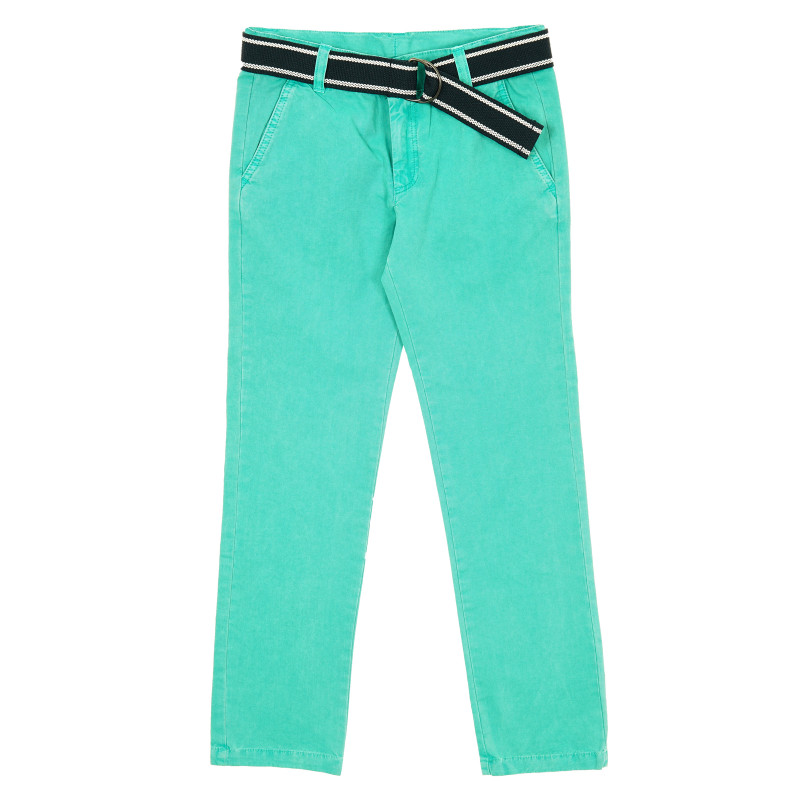 Pantaloni pentru băieței din bumbac verde  173102