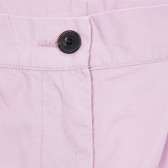 Pantaloni din bumbac violet deschis cu nasture decorativ pentru fete Tape a l'oeil 173112 3