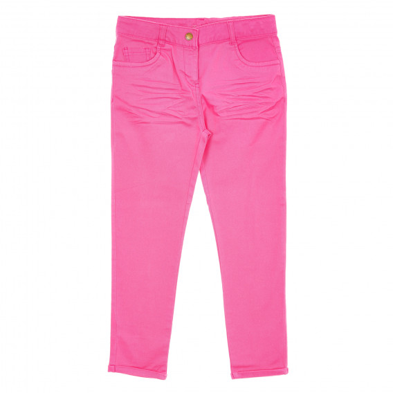 Pantaloni de culoare roz cu nasture și buzunare pentru fete Tape a l'oeil 173150 