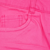 Pantaloni de culoare roz cu nasture și buzunare pentru fete Tape a l'oeil 173151 2