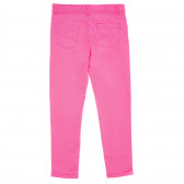 Pantaloni de culoare roz cu nasture și buzunare pentru fete Tape a l'oeil 173153 4