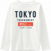 Bluză din bumbac organic cu mâneci lungi și inscripție Tokyo pentru băieți Name it 173172 