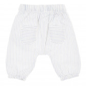 Pantaloni pentru bebeluși din bumbac albi și albaștri Tape a l'oeil 173330 4