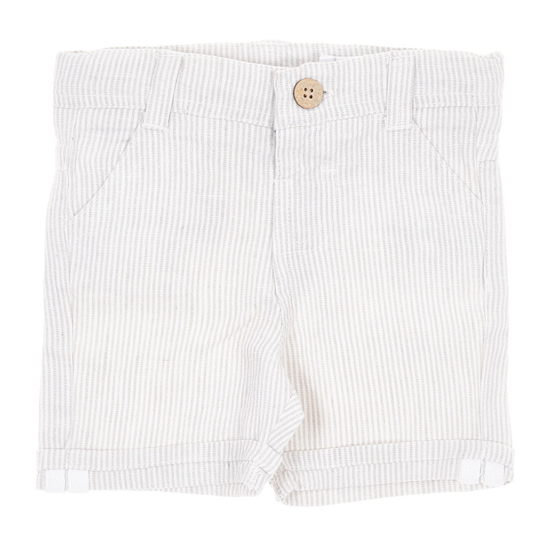 Pantaloni pentru bebeluși în gri și alb  173367