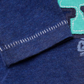 Bluză din bumbac cu mâneci 3/4 pentru băieți, albastru Benetton 173742 7