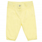 Pantaloni pentru fete, galben cu nasture și fermoar Tape a l'oeil 173784 