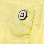 Pantaloni pentru fete, galben cu nasture și fermoar Tape a l'oeil 173785 2