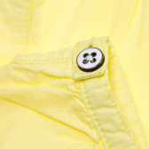 Pantaloni pentru fete, galben cu nasture și fermoar Tape a l'oeil 173786 3
