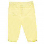 Pantaloni pentru fete, galben cu nasture și fermoar Tape a l'oeil 173787 4