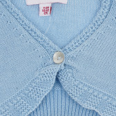 Cardigan tricotat din bumbac pentru bebeluși în albastru pentru fete Neck & Neck 174084 3