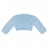 Cardigan tricotat din bumbac pentru bebeluși în albastru pentru fete Neck & Neck 174086 2