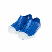Pantofi de vară pentru bebeluși albaștri cu alb Native 17458 