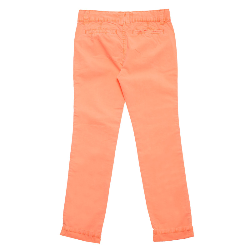 Pantaloni de bumbac pentru fete, portocaliu  175072