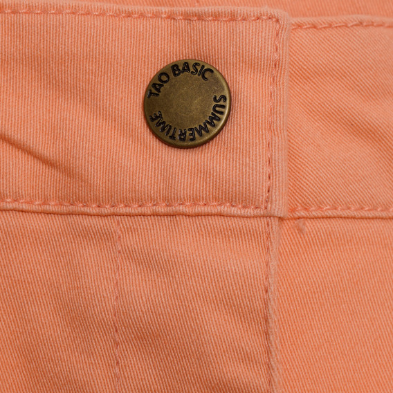 Pantaloni de bumbac pentru fete de culoare corai Tape a l'oeil 175095 4