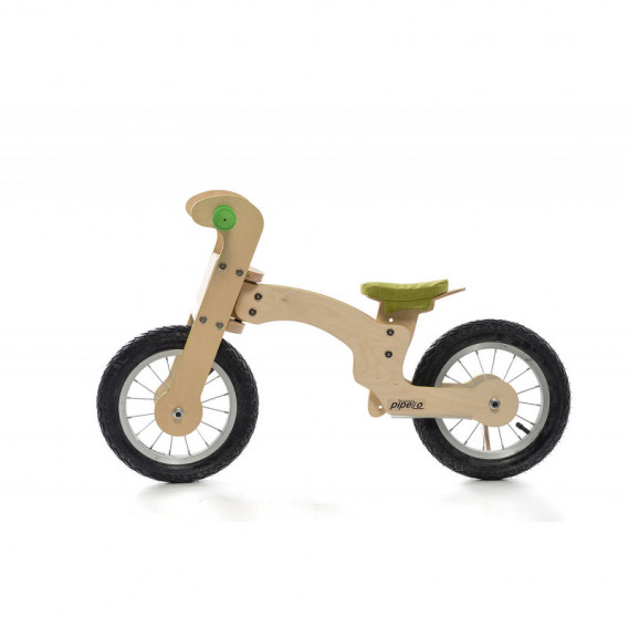 Bicicletă de echilibru din lemn, Crin, 12 ", culoare: verde Pippello Bikes 175633 2
