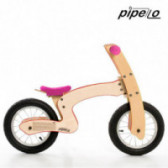 Bicicletă de echilibru din lemn, Z, 12 ", culoare: roz Pippello Bikes 175639 
