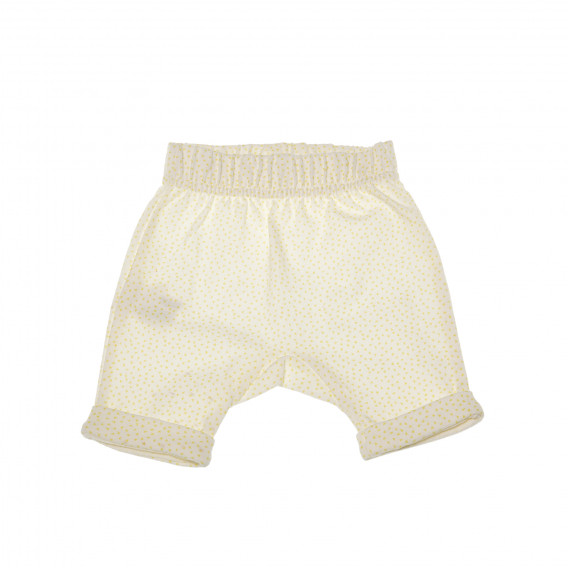 Pantaloni albi din bumbac, cu puncte galbene, pentru bebeluși Tape a l'oeil 175753 
