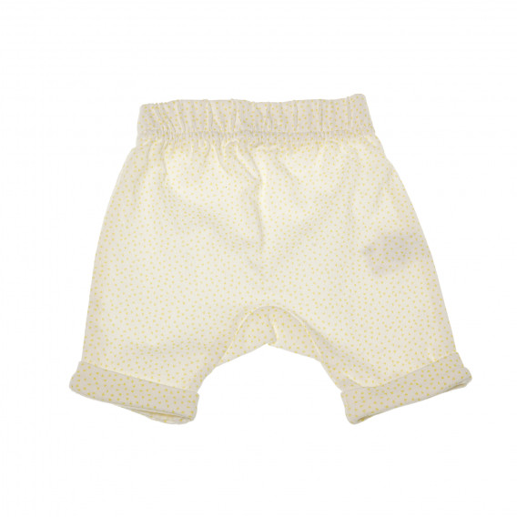 Pantaloni albi din bumbac, cu puncte galbene, pentru bebeluși Tape a l'oeil 175754 2