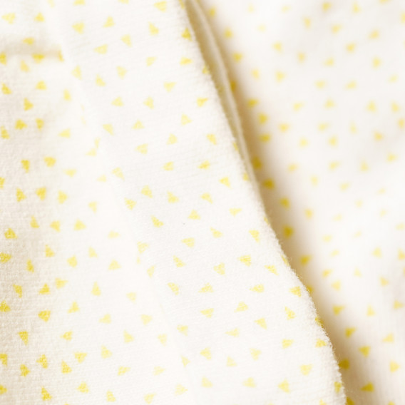 Pantaloni albi din bumbac, cu puncte galbene, pentru bebeluși Tape a l'oeil 175755 3