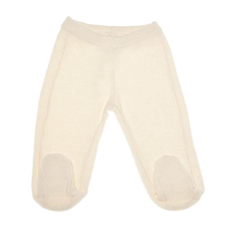Pantaloni albi tricotați pentru bebeluși  175778