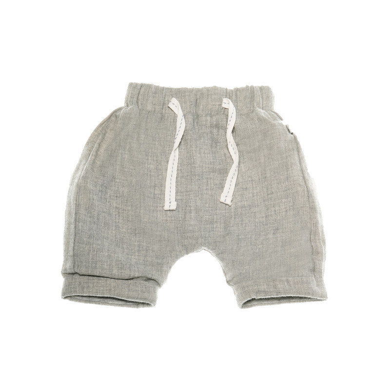 Pantaloni scurți din bumbac gri, cu șnur, pentru băieței  175781
